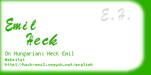 emil heck business card
